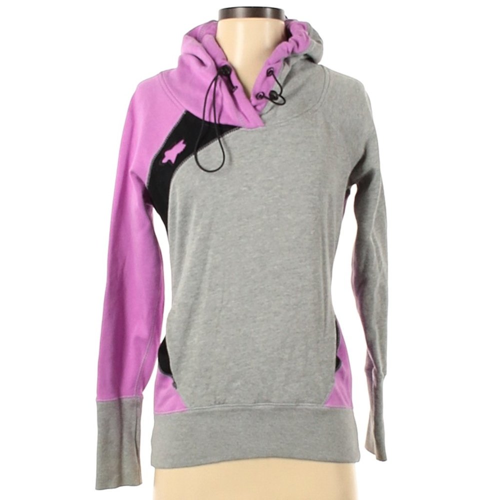 💥AWESOME💥 Fox Racing Pullover Hoodie in Gray & Neon Lilac - Picture 2 of 11